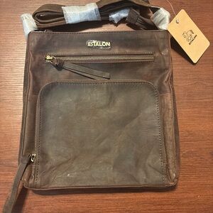 Brown Leather ladies over the shoulder Bag